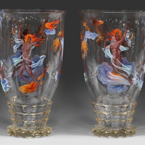 Ankauf einer wertvollen Vase von Prof. Alexander Pfohl für das Glasmuseum